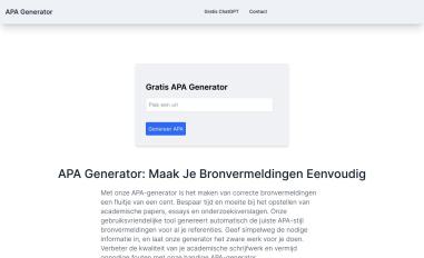 Schermafbeelding van apagenerator.nl