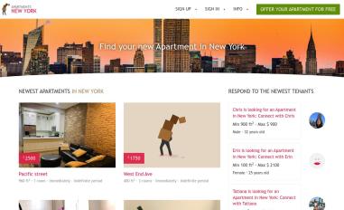 Schermafbeelding van apartments-newyork.com