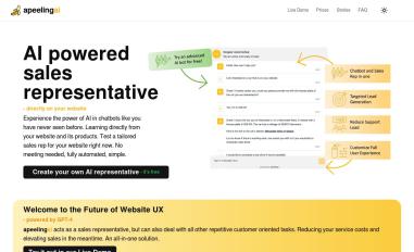 Schermafbeelding van apeelingai.com