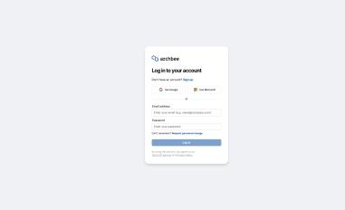 Schermafbeelding van app.archbee.com