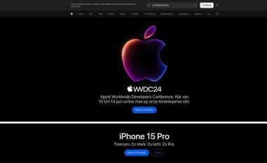 Schermafbeelding van apple.nl
