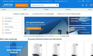 Schermafbeelding van arcon-klimaattechniek.nl