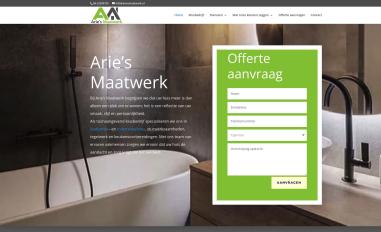 Schermafbeelding van ariesmaatwerk.nl