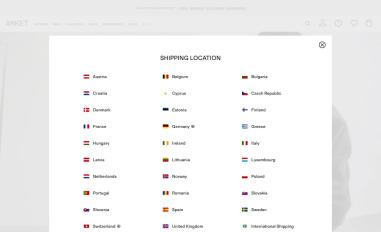 Schermafbeelding van arket.com