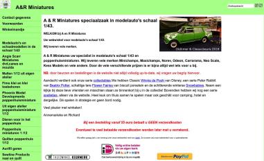 Schermafbeelding van arminiatures.nl