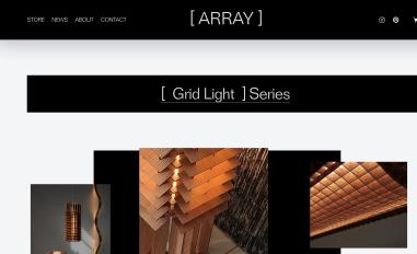 Schermafbeelding van array-lighting.com