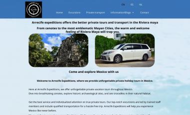 Schermafbeelding van arrecife-expeditions.com