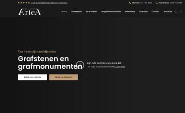 Schermafbeelding van arteagrafmonumenten.nl