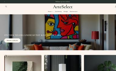 Schermafbeelding van arteselect.nl