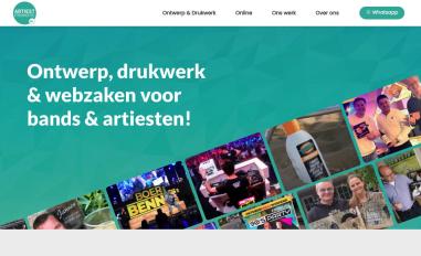 Schermafbeelding van artiestpromotie.nl