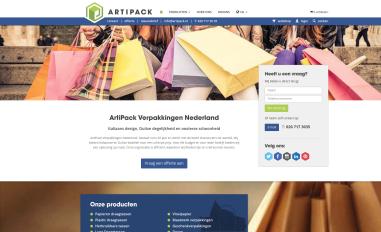 Schermafbeelding van artipack.nl