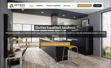 Schermafbeelding van artisankeukens.nl
