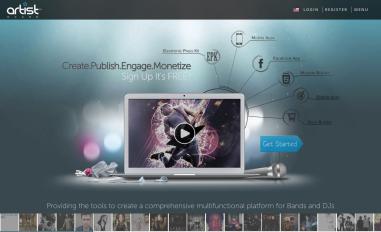 Schermafbeelding van artistecard.com