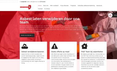 Schermafbeelding van asbestservices.be