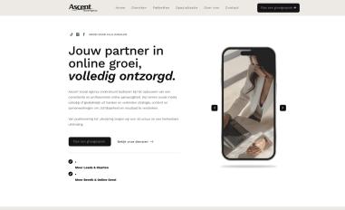 Schermafbeelding van ascentsocialagency.com
