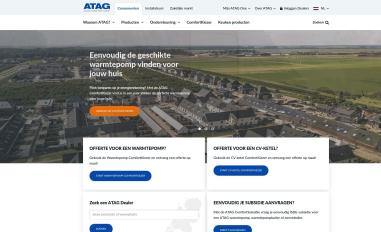 Schermafbeelding van atagverwarming.nl