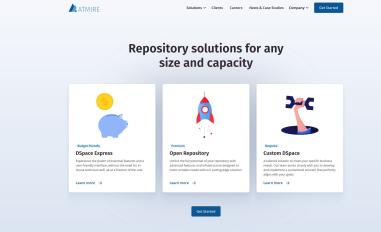 Schermafbeelding van atmire.com