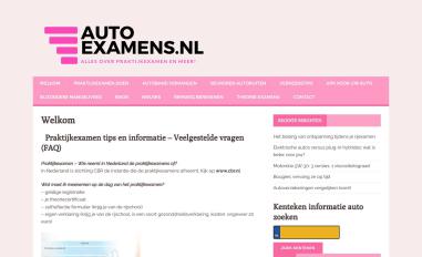 Schermafbeelding van autoexamens.nl