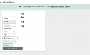Schermafbeelding van autoexus.com