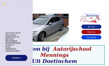 Schermafbeelding van autorijschoolmennings.nl