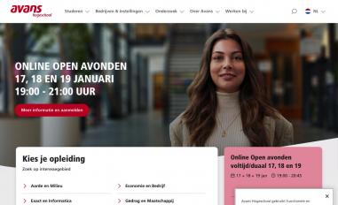 Schermafbeelding van avans.nl