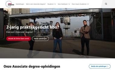 Schermafbeelding van avansacademie.nl