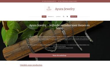 Schermafbeelding van ayura-jewelry.nl
