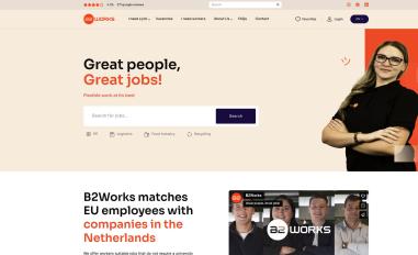 Schermafbeelding van b2works.eu