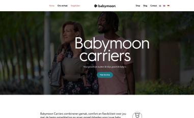 Schermafbeelding van babymooncarriers.com