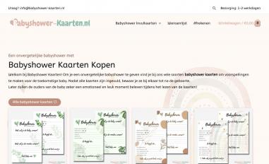 Schermafbeelding van babyshower-kaarten.nl