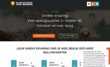 Schermafbeelding van ballonvaartcentrumvanmanen.nl