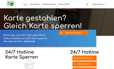 Schermafbeelding van bankomatkartesperren.eu