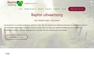 Schermafbeelding van baptistuitvaartzorg.nl