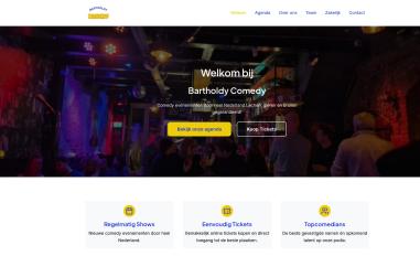 Schermafbeelding van bartholdycomedy.nl