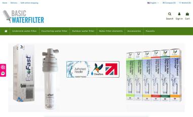 Schermafbeelding van basicwaterfilter.com