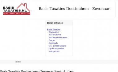 Schermafbeelding van basistaxaties.nl