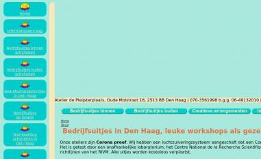 Schermafbeelding van bedrijfsuitjesdenhaag.nl