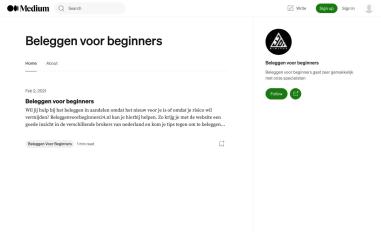 Schermafbeelding van beleggenvoorbeginners.medium.com