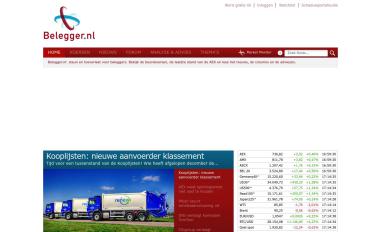 Schermafbeelding van belegger.nl
