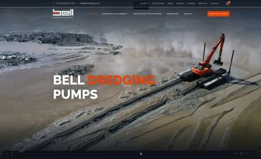 Schermafbeelding van belldredgingpumps.com