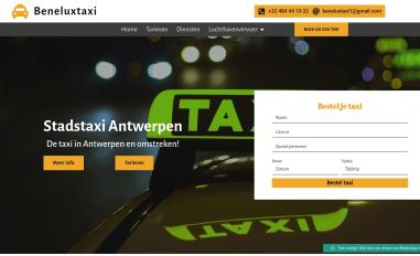 Schermafbeelding van beneluxtaxi.be