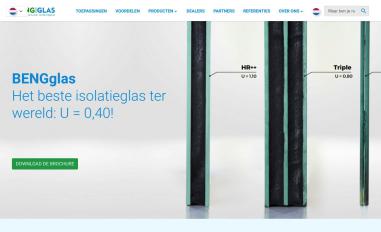 Schermafbeelding van bengglas.nl