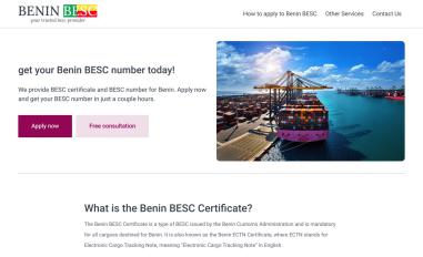 Schermafbeelding van benin-besc.com