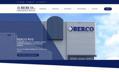 Schermafbeelding van berco-rvs.nl