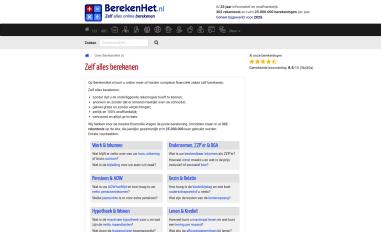 Schermafbeelding van berekenhet.nl