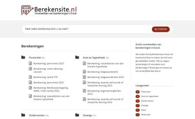 Schermafbeelding van berekensite.nl
