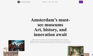 Schermafbeelding van best-museums-amsterdam.webflow.io