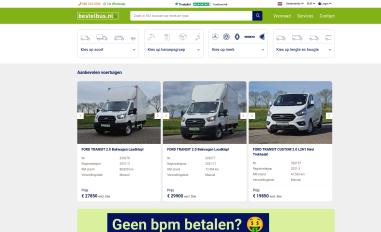 Schermafbeelding van bestelbus.nl