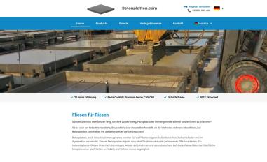 Schermafbeelding van betonplatten.com
