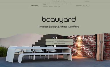 Schermafbeelding van beuayardfurniture.nl